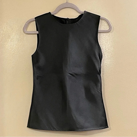 ALEXANDER WANG Scuba Sleeveless Zip Back Top in‎ Dark Navy - Picture 1 of 5